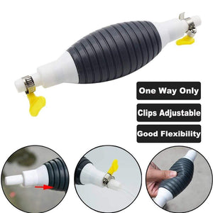 Planet Gates Car Universal Fuel Pump Rubber Manual Transfer Liquid Gasoline Petrol Diesel Hand Primer For Gas Oil Liquid With Valve Clips