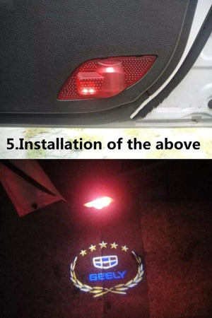 Planet Gates Car welcome door light Ghost Shadow Light for Geely Emgrand 7 EC7 EC715 EC718 Emgrand7 E7 ,EC7-RV EC715-RV EC718-RV,EV