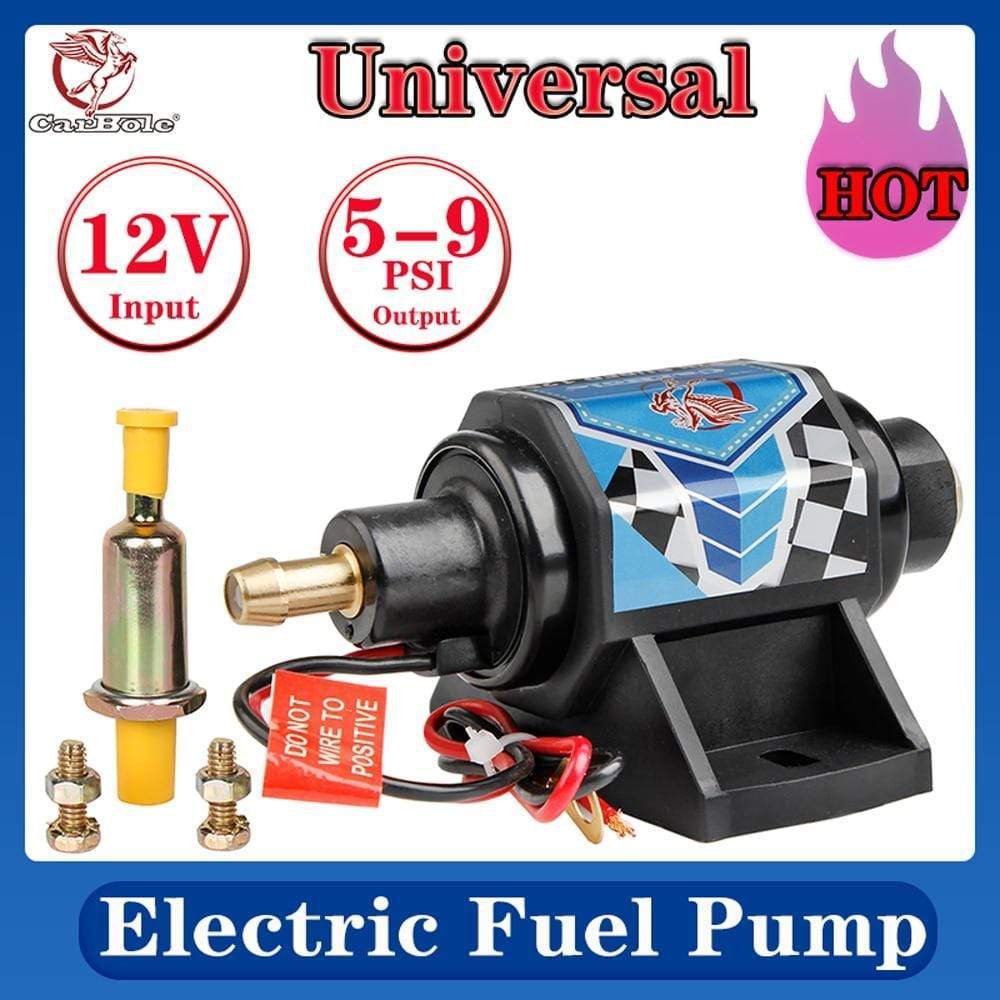 Planet Gates CARBOLE Universal Advanced Micro 12V Fuel Pump Electric Gas Diesel Inline Low Pressure 3/8 inch 5-9 PSI
