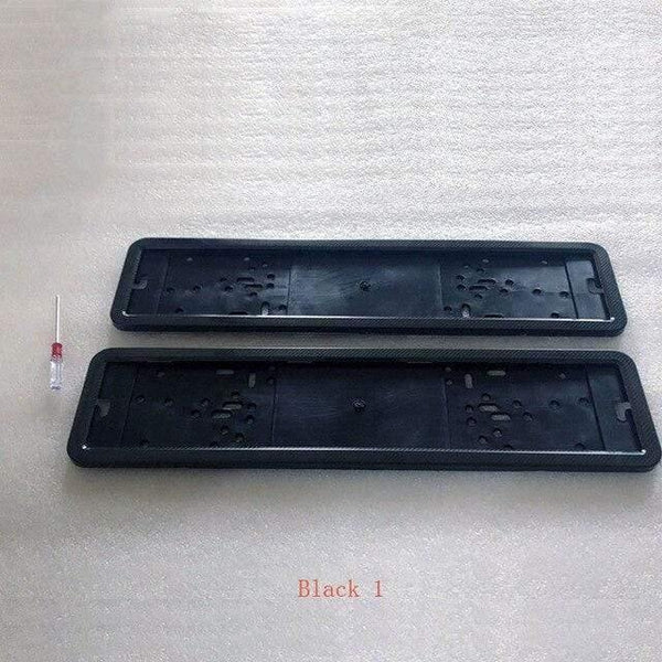Planet Gates Carbon fiber 2 Pcs Fit EU License Plate Frame License Plate Holder Number Plate Frame Stainless Carbon Fiber And Plastic Car Accessories