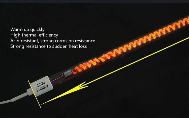 Carbon Fiber Electric Heating Tube Carbon Fiber Heater  High-power Mechanical Equipment Quartz Industrial Heating Tube 220V