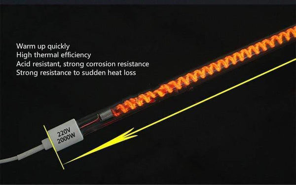 Carbon Fiber Electric Heating Tube Carbon Fiber Heater  High-power Mechanical Equipment Quartz Industrial Heating Tube 220V