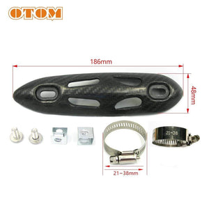 Planet Gates Carbon Fiber Exhaust Muffler Pipe Protection Heat Shield Cover Guard  Motocross Dirt Street Bike For KTM HONDA KAWASAKI
