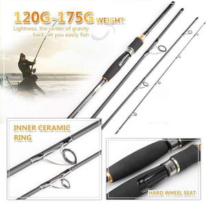 Planet Gates Carbon Fiber Fishing Rod 2.1m 2.4m 2.7m 3.0m 4 Section Spinning Casting Travel Lure Rod Fishing Tackle Accessories