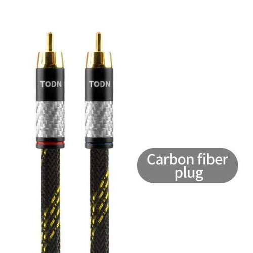 Planet Gates Carbon fiber plug / 1m CANARE HIFI Stereo 1 Pair RCA Cable Stereo RCA Cable High-performance Premium Hi-Fi Audio cable 2RCA to 2RCA Interconnect Cable