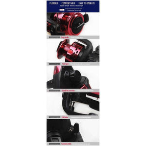 Planet Gates Carbon Fiber Rod Superhard Boat Ice Fly Lure Fishing Rod With High Quality Fishing Reel Fishing Tackle set De Pesca