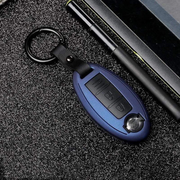 Planet Gates Carbon Fiber Silica Gel Key Case Full-encircling for Nissan Infiniti QX50 Q50L Q60 Q70 QX6 Material for Durability