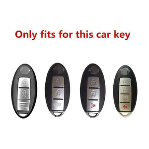 Planet Gates Carbon Fiber Silica Gel Key Case Full-encircling for Nissan Infiniti QX50 Q50L Q60 Q70 QX6 Material for Durability