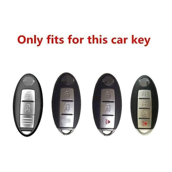 Planet Gates Carbon Fiber Silica Gel Key Case Full-encircling for Nissan Infiniti QX50 Q50L Q60 Q70 QX6 Material for Durability