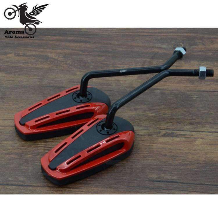 Planet Gates carbon fibre free shipping motorcycle rearview mirror red motorbike rear view mirror ATV parts motocross Accessories Professional 6 colors