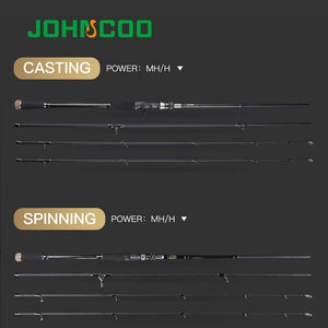 Planet Gates Carbon Fishing Rod 2.7m 3.0m M MH Power 10-45g Baitcasting Rod Sea Bass Inshore Fishing Rod 3 Sections Spinning Rod