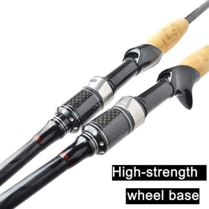 Planet Gates Carbon Fishing Rod Casting Spinning 2.1m 2.4m 3 Section M Power 6-16g Fast Action Lure Rod Travel Fishing Tackle