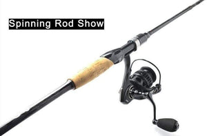 Planet Gates Carbon Fishing Rod Casting Spinning 2.1m 2.4m 3 Section M Power 6-16g Fast Action Lure Rod Travel Fishing Tackle