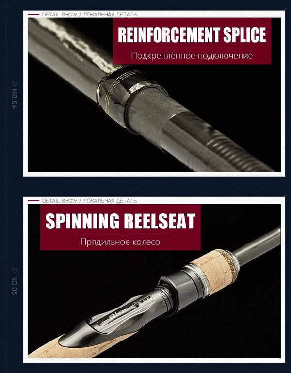 Planet Gates Carbon fishing rod obei portable travel spin cast 1.8m 2.1m 2.4m 2.7m 3 section ultra light lure fishing rod