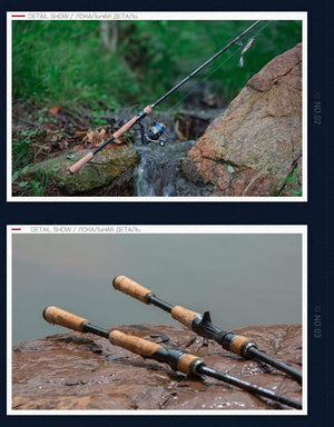 Planet Gates Carbon fishing rod obei portable travel spin cast 1.8m 2.1m 2.4m 2.7m 3 section ultra light lure fishing rod