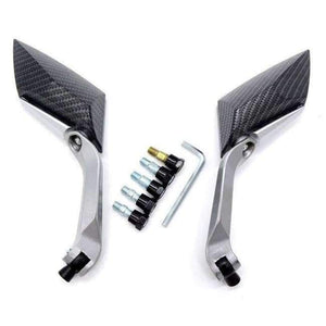 Planet Gates Carbon Motor Rearview Mirror Scooter Parts Universal motorcycle Scooter Rearview Mirrors for honda CG125 CB190R 599 CB300F CB500F ABS