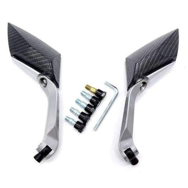 Planet Gates Carbon Motor Rearview Mirror Scooter Parts Universal motorcycle Scooter Rearview Mirrors for honda CG125 CB190R 599 CB300F CB500F ABS