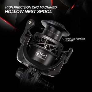 Planet Gates Carbon X Spinning Reel 5.2:1/6.2:1 Gear Ratio Light to 162g 11BB 15KG Max Drag Saltwater Freshwater Fishing Reel