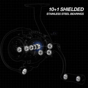 Planet Gates Carbon X Spinning Reel 5.2:1/6.2:1 Gear Ratio Light to 162g 11BB 15KG Max Drag Saltwater Freshwater Fishing Reel