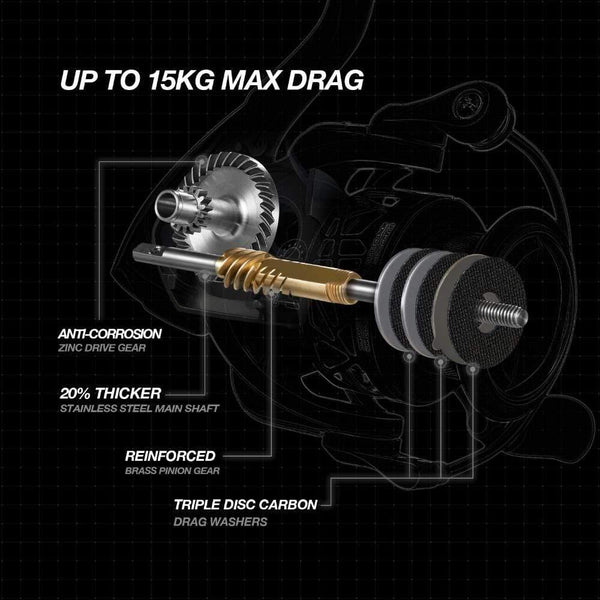 Planet Gates Carbon X Spinning Reel Light to 162g 5.2:1 / 6.2:1 Gear Ratio 11 BB 1000 2000 3000 4000 Saltwater Fishing Reel