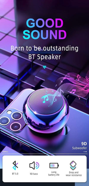 Planet Gates Caridite 2021 Popular Tws Super Mini Multi-Function Outdoor Sports Portable Round Small Steel Cannon Wireless Bt Speaker