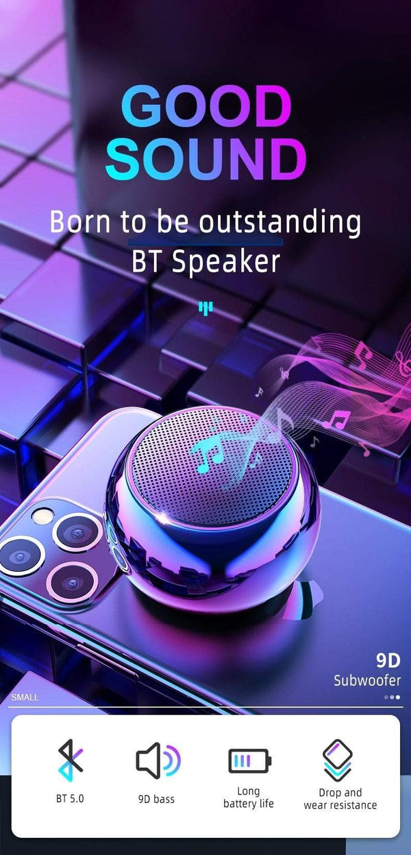 Planet Gates Caridite 2021 Popular Tws Super Mini Multi-Function Outdoor Sports Portable Round Small Steel Cannon Wireless Bt Speaker