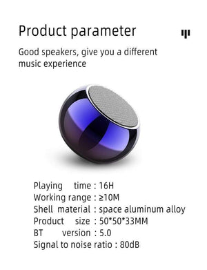 Planet Gates Caridite 2021 Popular Tws Super Mini Multi-Function Outdoor Sports Portable Round Small Steel Cannon Wireless Bt Speaker