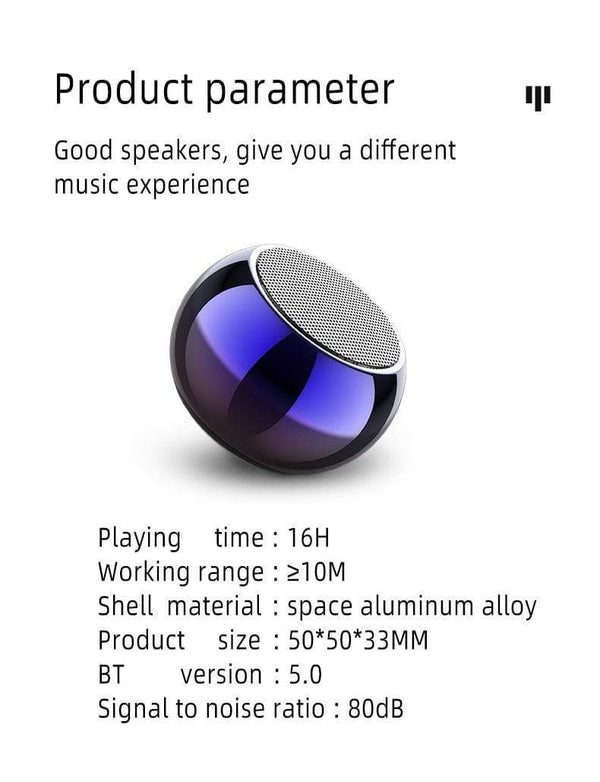 Planet Gates Caridite 2021 Popular Tws Super Mini Multi-Function Outdoor Sports Portable Round Small Steel Cannon Wireless Bt Speaker