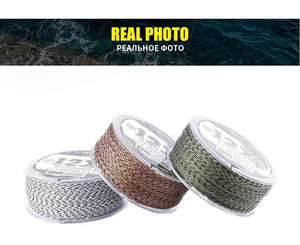Planet Gates Carp Fishing Line 12 Strands Weave D-braid 100 Meters Camo Braided PE Fish Line
