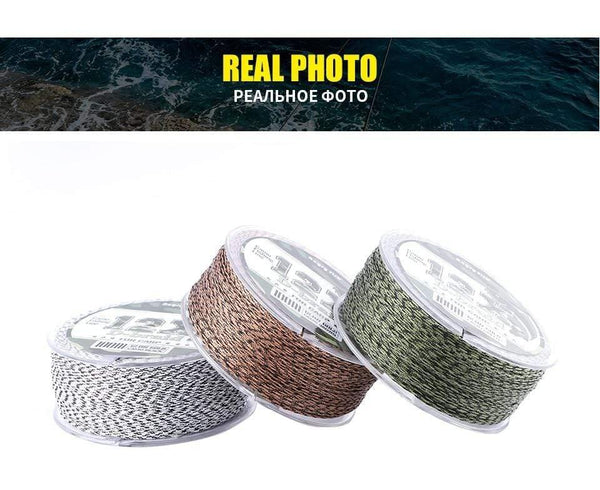 Planet Gates Carp Fishing Line 12 Strands Weave D-braid 100 Meters Camo Braided PE Fish Line