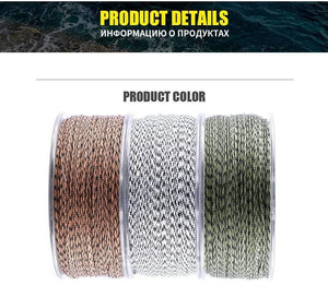 Planet Gates Carp Fishing Line 12 Strands Weave D-braid 100 Meters Camo Braided PE Fish Line