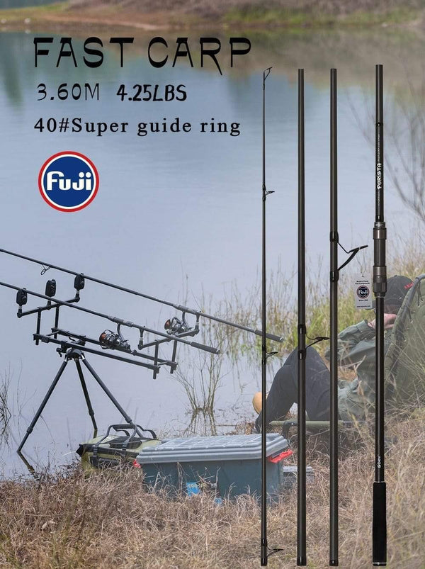 Planet Gates Carp fishing rod  Carbon Fiber Fuji  Spinning Rod pesca 4.25lb power 40-160g 3.60m Hard Pole Surf Rod