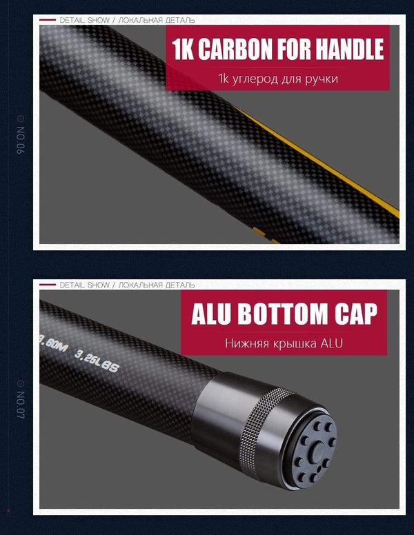 Planet Gates Carp fishing rod telescopic portable professional Ultra Light expert travel 3.3m 3.6m 3.25lbs obei