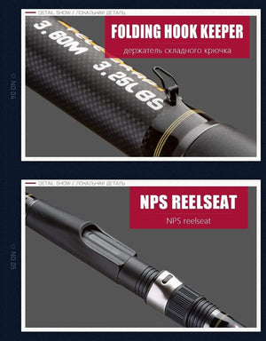 Planet Gates Carp fishing rod telescopic portable professional Ultra Light expert travel 3.3m 3.6m 3.25lbs obei