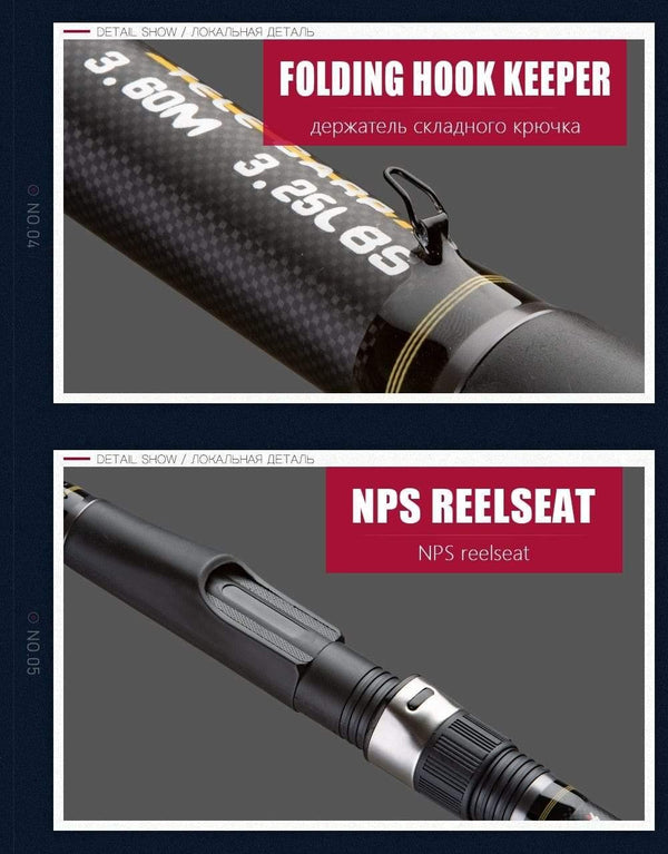 Planet Gates Carp fishing rod telescopic portable professional Ultra Light expert travel 3.3m 3.6m 3.25lbs obei