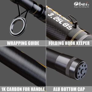 Planet Gates Carp fishing rod telescopic portable professional Ultra Light expert travel 3.3m 3.6m 3.25lbs obei