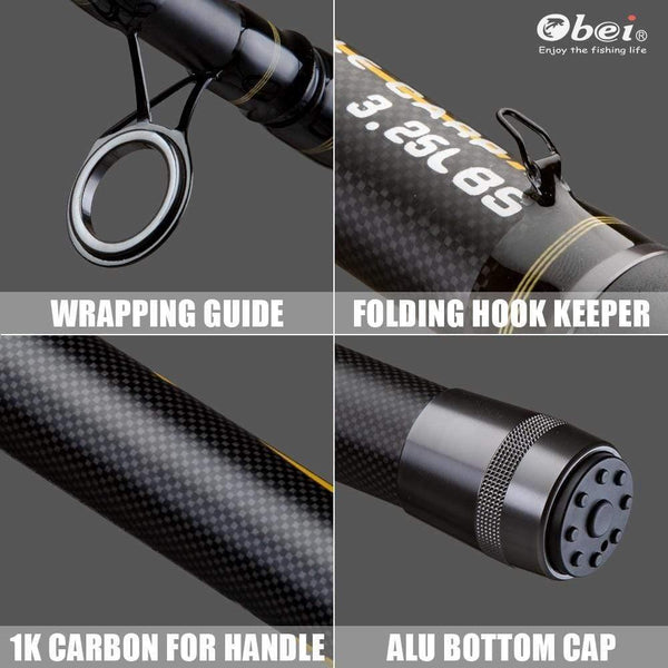 Planet Gates Carp fishing rod telescopic portable professional Ultra Light expert travel 3.3m 3.6m 3.25lbs obei