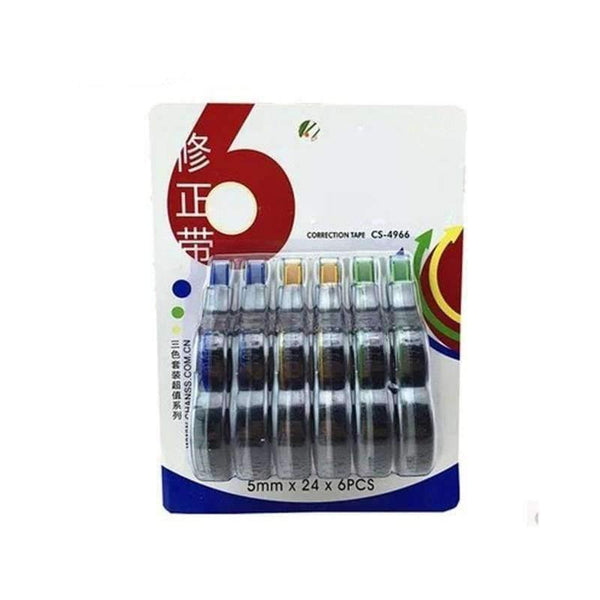 Planet Gates Cartoon 6pcs/Set 60m Correction Tape Set Cinta Correctora Kawaii Scrapbook Stationery Papeleria Office School Supply