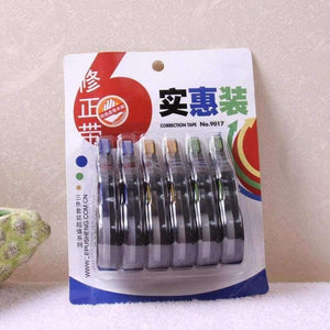 Planet Gates Cartoon 6pcs/Set 60m Correction Tape Set Cinta Correctora Kawaii Scrapbook Stationery Papeleria Office School Supply