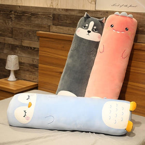 Planet Gates Cartoon Animal Dinosaur Pig Bunny Teddy Bear Husky Duck Plush Toys Stuffed Soft Long Sleep Pillow Doll Cushion Kids Girls Gift