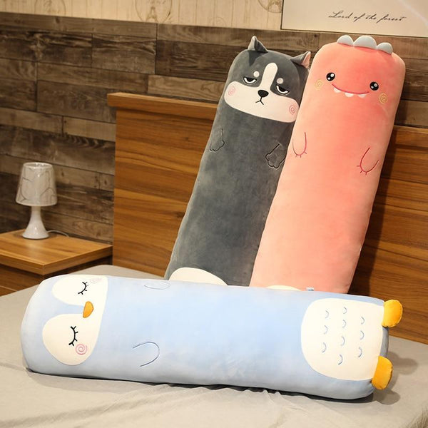 Planet Gates Cartoon Animal Dinosaur Pig Bunny Teddy Bear Husky Duck Plush Toys Stuffed Soft Long Sleep Pillow Doll Cushion Kids Girls Gift