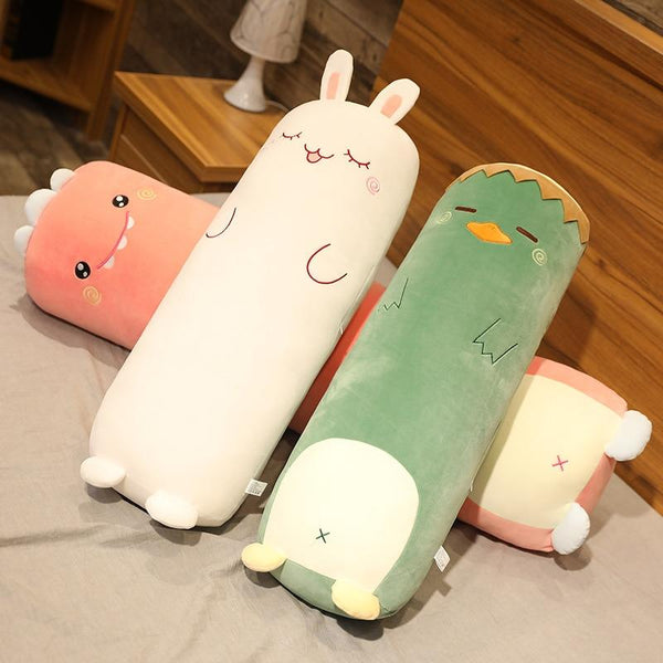 Planet Gates Cartoon Animal Dinosaur Pig Bunny Teddy Bear Husky Duck Plush Toys Stuffed Soft Long Sleep Pillow Doll Cushion Kids Girls Gift
