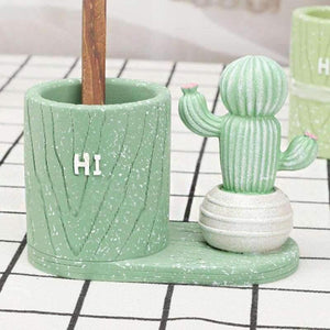 Planet Gates Cartoon Cactus Succulents Plant Pen Pencil Holder Office Desk Accessories Pen Stand Holder Christmas Gift Desk Organizer
