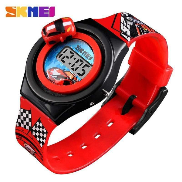 Planet Gates Cartoon Car Children's Watch Fashion Digital Electronic Children Watch Creative Cartoon Student Watch Boy Child