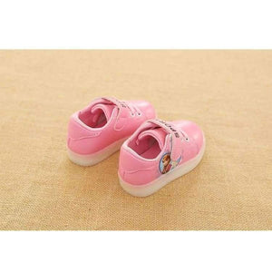 Planet Gates Cartoon classic style LED lighted baby first walkers LED shoes for baby girls glowing elegant nice baby casual shoes sneakers