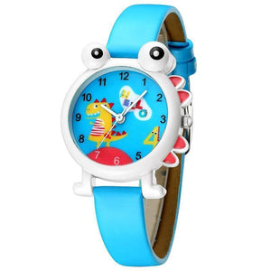 Planet Gates Cartoon Dinosaur Children Watch Cute Kids Boys Waterproof Watches Genuine Leather Kid Wristwatch Students Clock