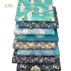Planet Gates Cartoon Jungle Parrot Series,Printed Twill Cotton Fabric, For DIY Sewing Quilting Baby & Children's Bed Clothes Material