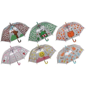 Planet Gates Cartoon print child's umbrella transparent rain tools for children animals giraffe,frog,tiger,rabbit,bear YS116