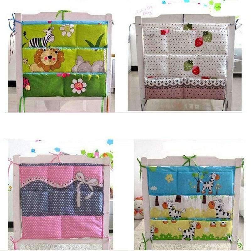 Planet Gates Cartoon Rooms Nursery Hanging Storage Bag Baby Cot Bed Crib Organizer  60*52cm Toy Diaper Pocket for Newborn Crib Bedding Set
