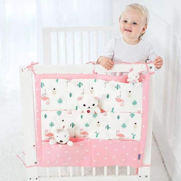 Planet Gates Cartoon Rooms Nursery Hanging Storage Bag Baby Cot Bed Crib Organizer  60*52cm Toy Diaper Pocket for Newborn Crib Bedding Set